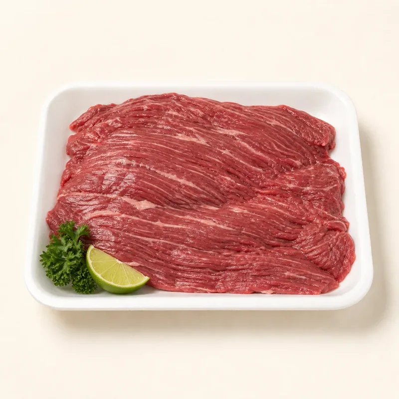 Beef flap meat, regular or marinated — Ranchera regular o marinada at La Aguila Market