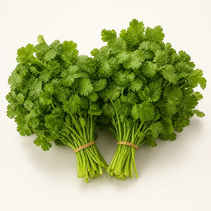 Cilantro bunch — Manojo de cilantro at La Aguila Market