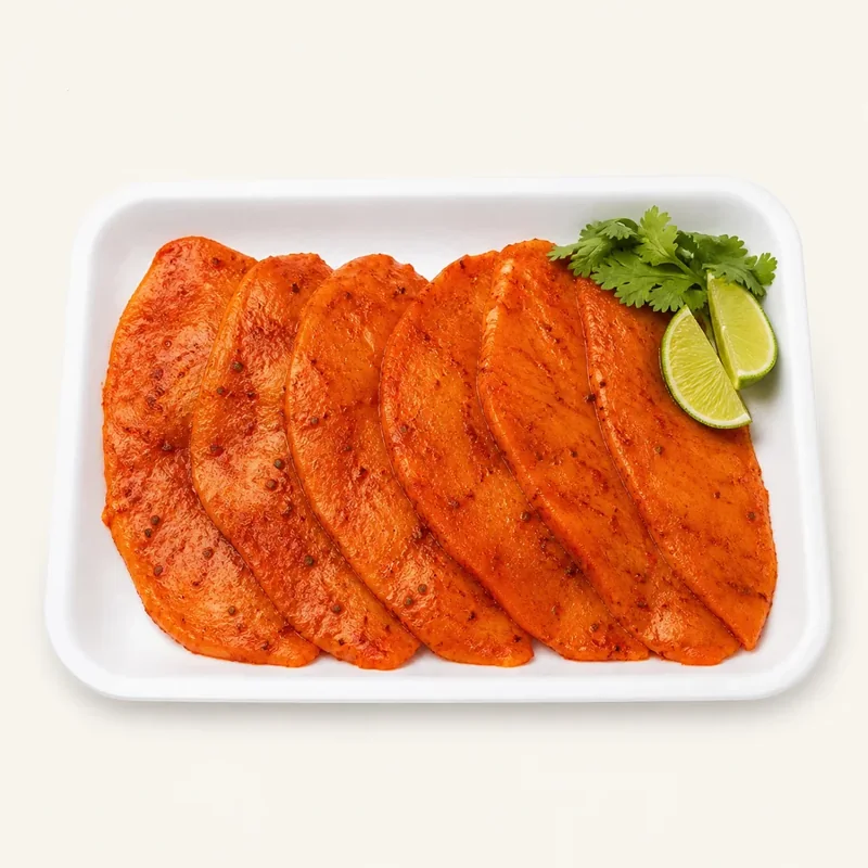 Marinated chicken milanesa — Milanesa de pollo marinada at La Aguila Market
