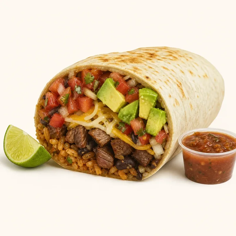 Regular burrito — Burrito regular at La Aguila Market