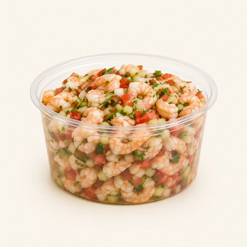 Shrimp ceviche — Ceviche de camarón at La Aguila Market