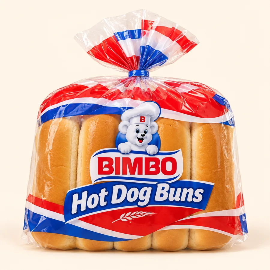 Bimbo hot dog buns — Pan para hot dog Bimbo at La Aguila Market
