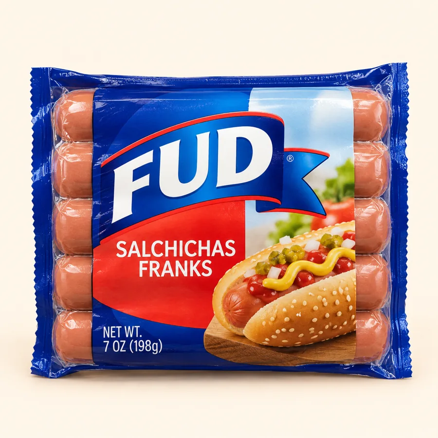 FUD franks — Salchichas FUD at La Aguila Market