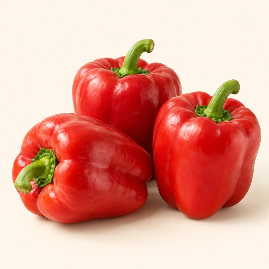 Red bell pepper — Pimiento morrón rojo at La Aguila Market