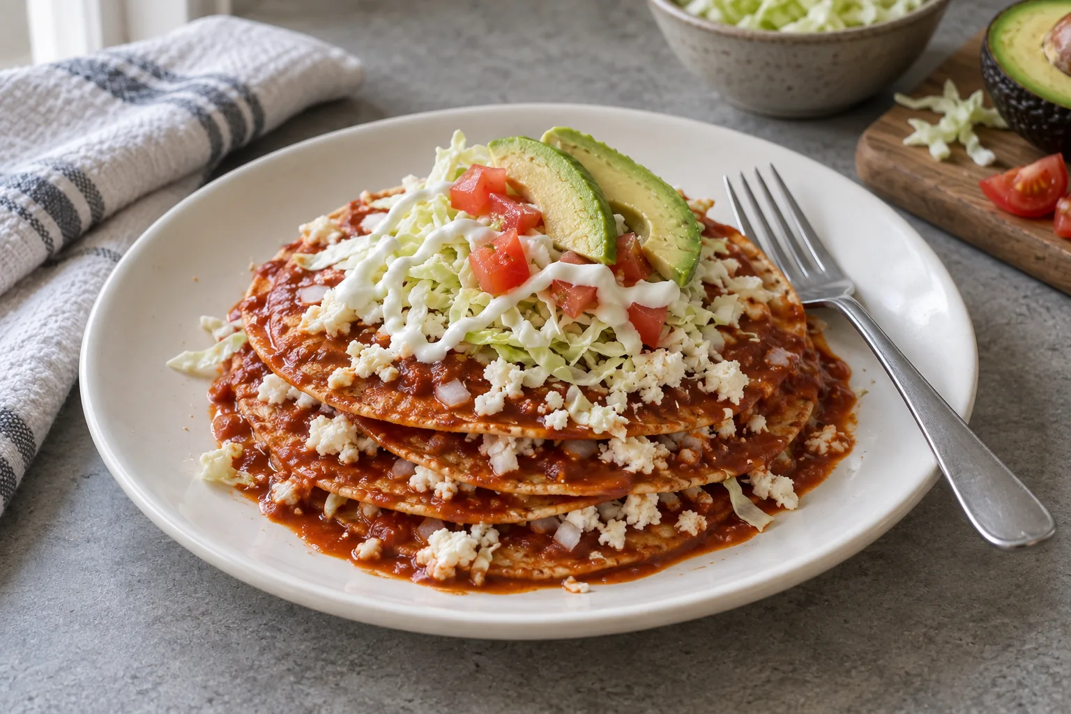 Guerrero-Style Red Enchiladas
