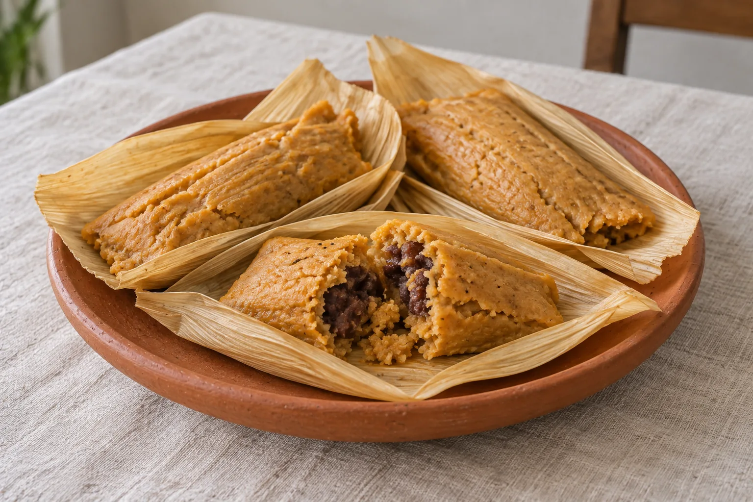 Sweet Squash and Bean Tamales